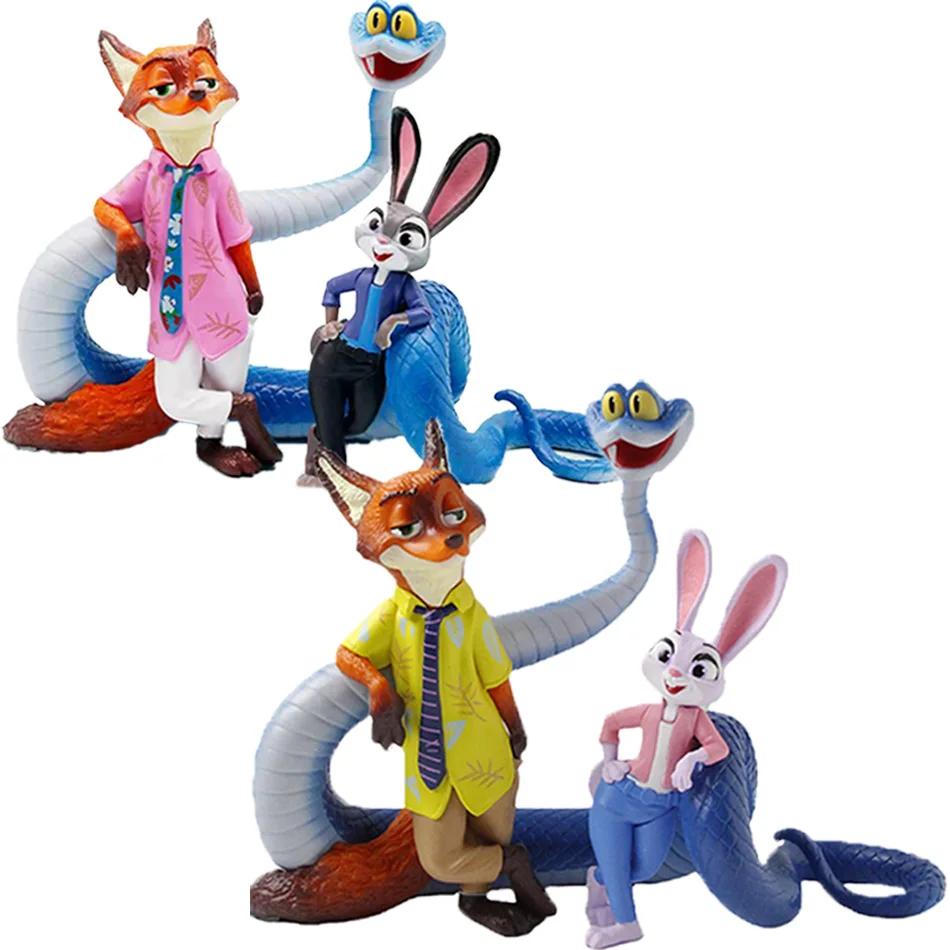 ฟิกเกอร์การ์ตูนจากภาพยนตร์ Hot Film 18 ซม. จูดี้ ฮอปส์ และ นิค ไวลด์ จากเรื่อง Crazy Animal City ทำจาก PVC ของสะสม ตุ๊กตาการ์ตูน ของขวัญคริสต์มาส/ฮาโลวีน