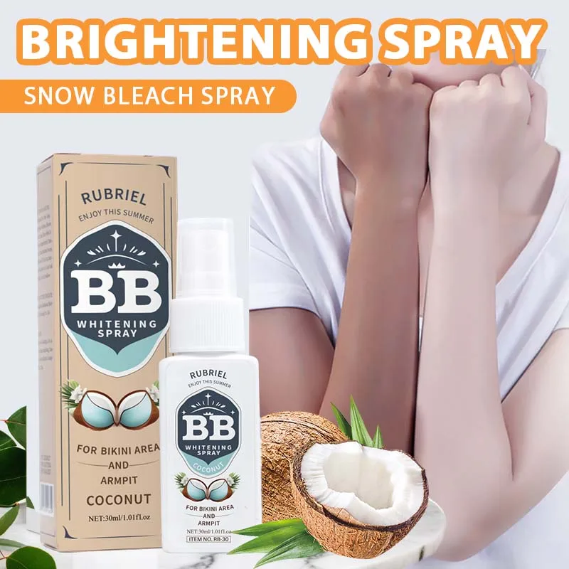 30ml Skin Whitening Spray Facial Sunscreen Protection Toning Sunblock Spray Bleach Armpit Whitening Underarm BB Cream