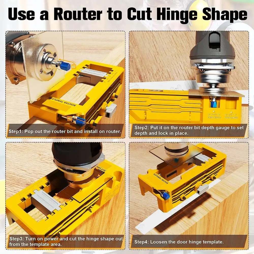 Accurate Scoring Door Kit Square or Round Plastic Door Mortise Tool Door Mount Stainless Steel Door Installation Kit
