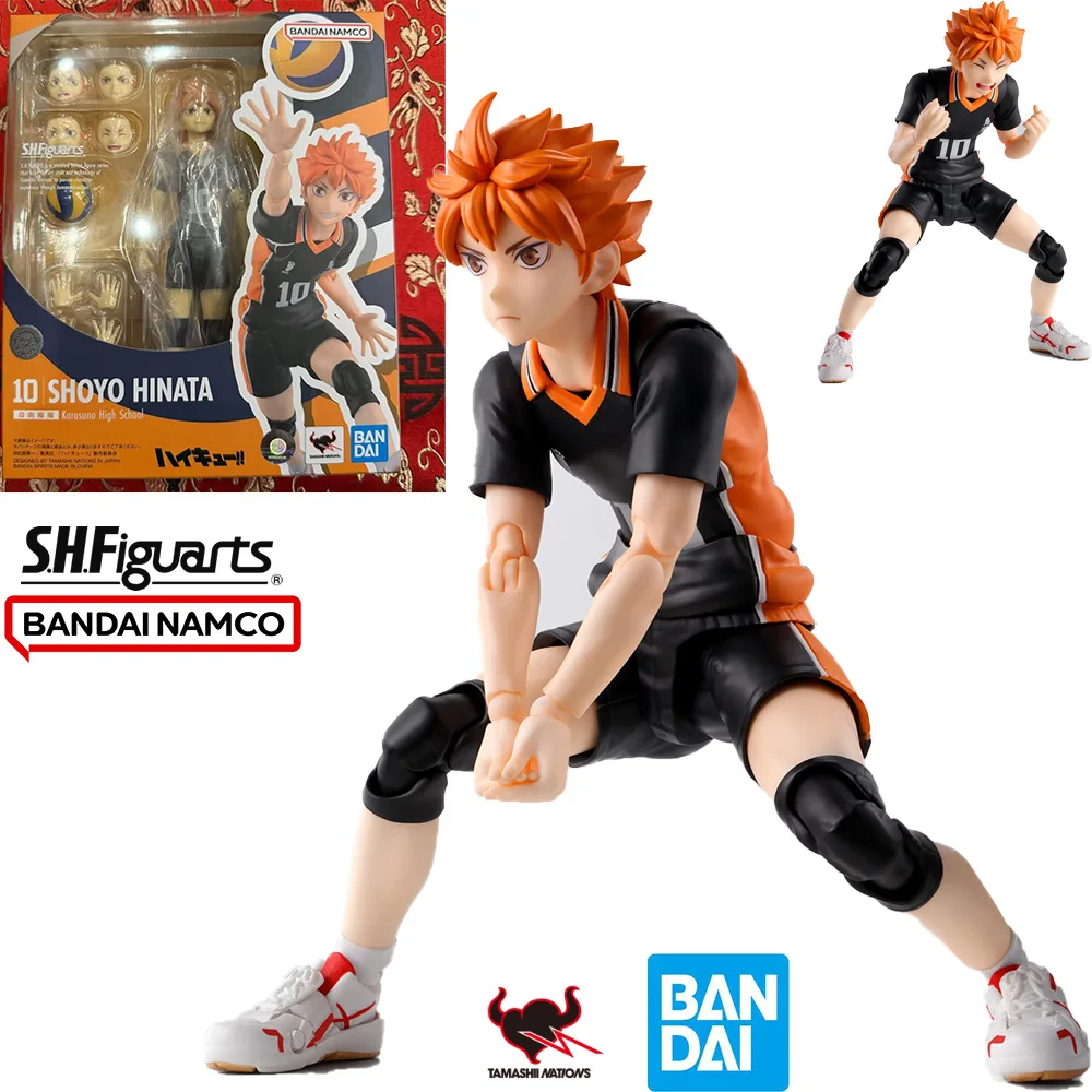BANDAI S.H.Figuarts Haikyuu Hinata Shoyo Anime Action Figure Original Model Toy Genuine Boxed