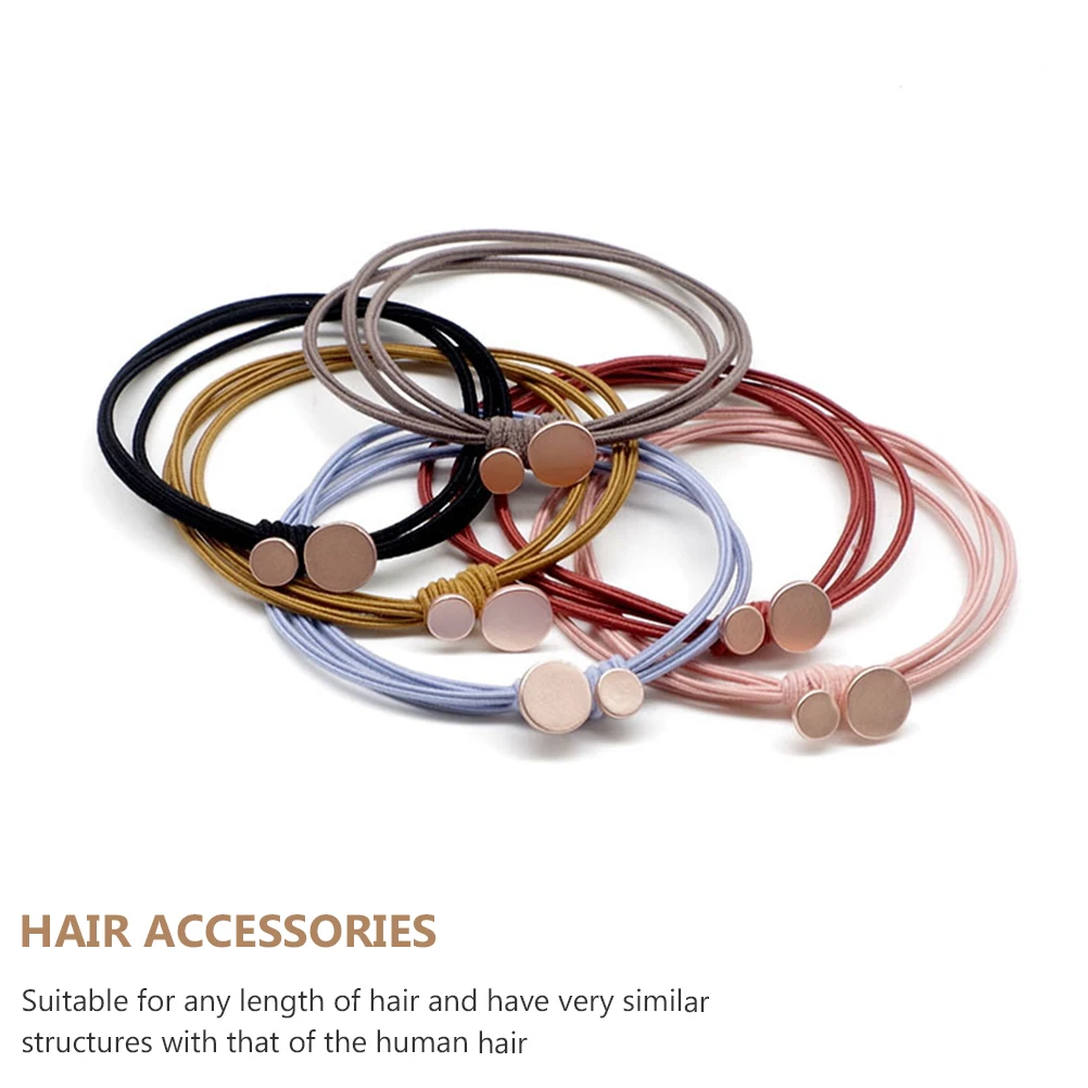 

18pcs Fashion Ropes Elastic Rings Colorful Girls Accessories For All Types Women Ponytail Holders Hair Ties Hair Decorations