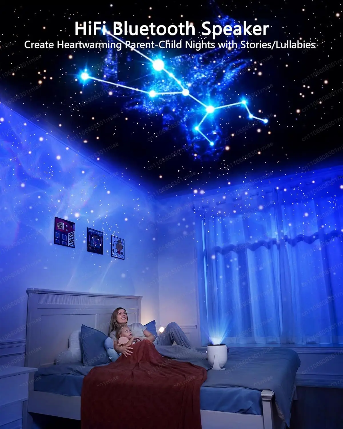 90 dynamic scenes high definition planetarium night light speaker high definition 3D galaxy starry sky projector