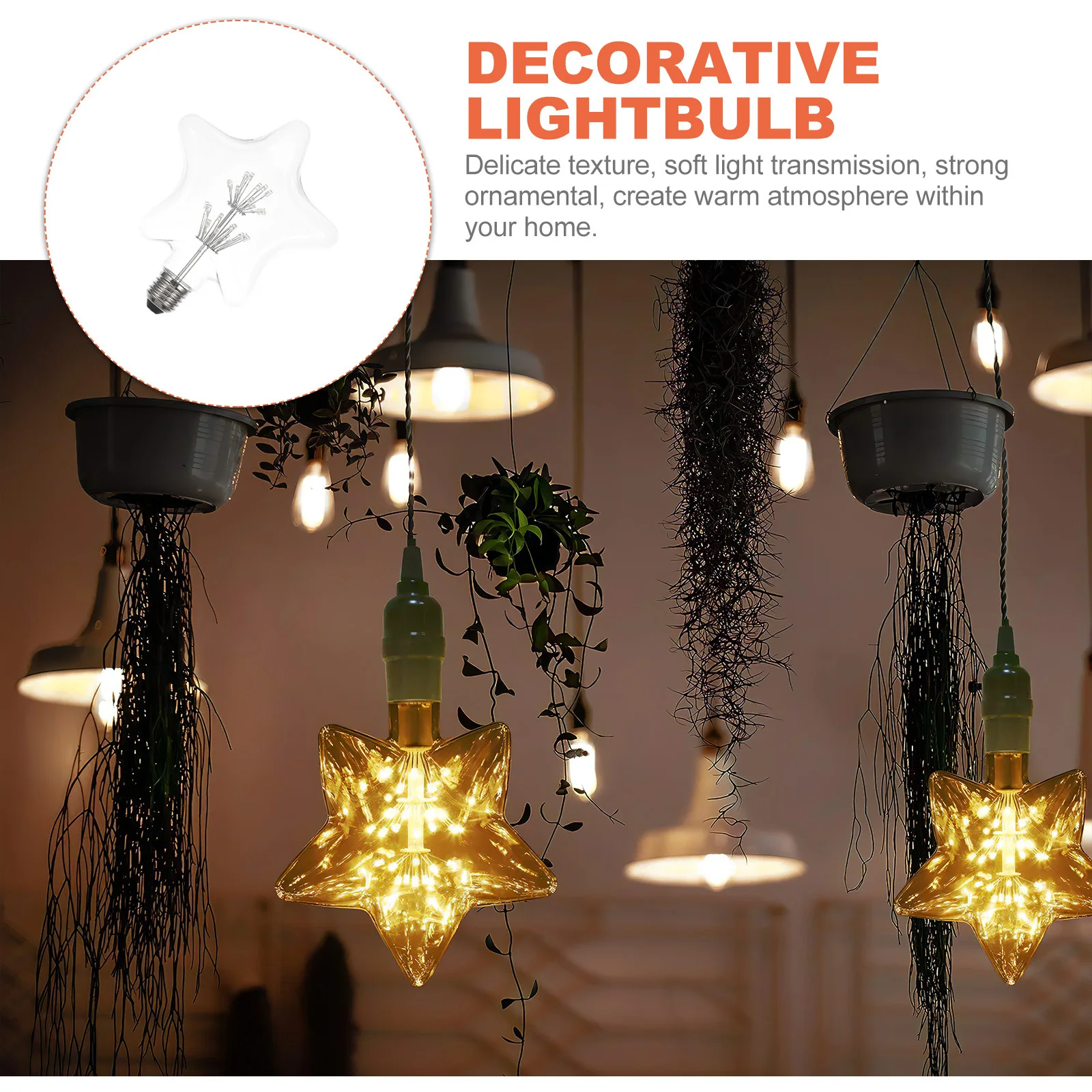 

Edison Bulb LED Star Vintage Decorative E27 Metal Holder for Ceiling Light Fixture Soft Light Warm Atmosphere Edison Bulbs