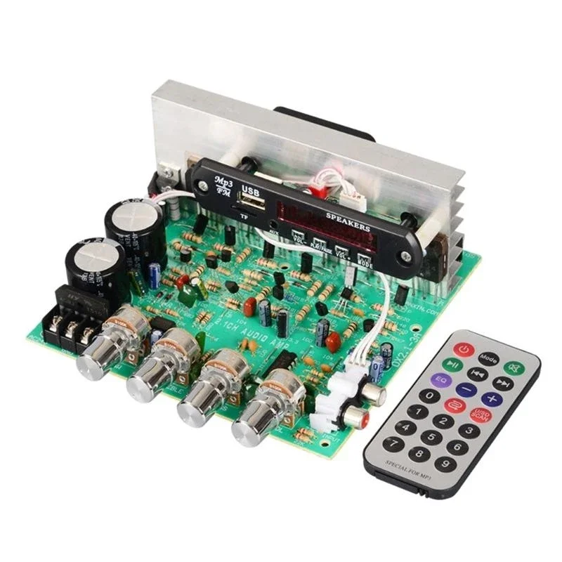 

Bluetooth-совместимый усилитель 2,1, многофункциональная плата усилителя DX-2,1 AC18-26V, 80 Вт + 80 Вт + 80 Вт, 20 Гц-30 кГц,