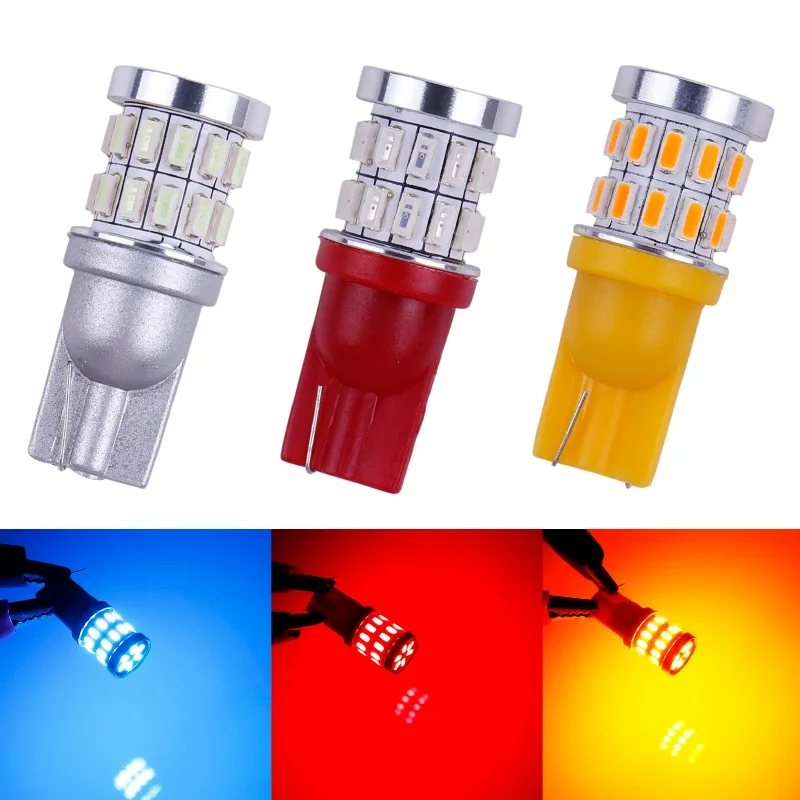 

6PCS T10 W5W 194 168 LED Bulbs 30smd 3014Chip Side Marker Light License Plate Light Interior Reading Light for Automobile 12V