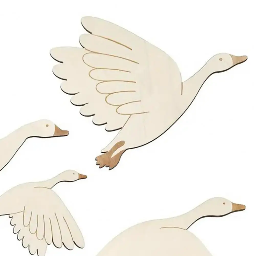 Beach House Wall Sign 6pcs Wooden Seagull Wall Decorations Farmhouse Rustic Sea Bird Sculptures Coastal Home Room Bathroom Art