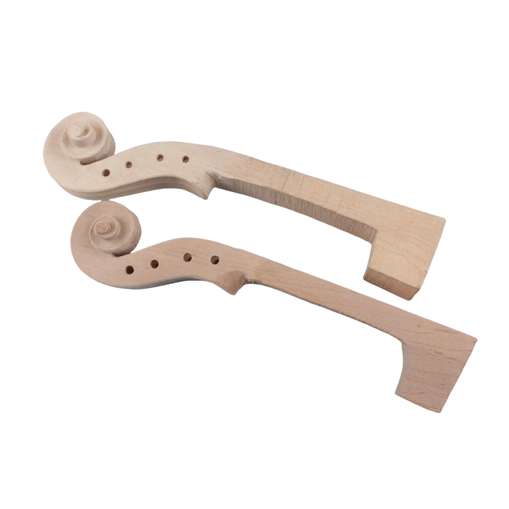 New Violin Neck 4 String 4/4 Size Natural Maple Hand carved Replacement Violin parts unique shape