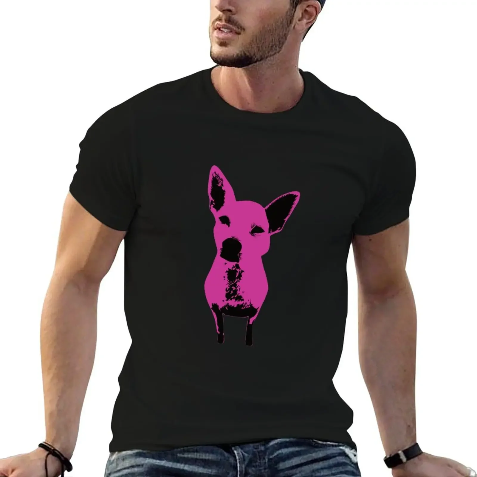 

Pink Chihuahua Film Noir T-Shirt funny meme t-shirts valentines clothes fruit of the loom mens t shirts