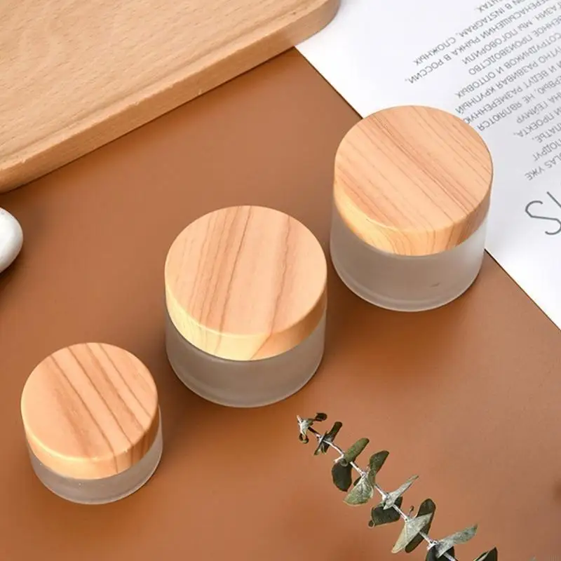 D5BF 1PC Cosmetic Sample Empty Container Glass Round Small Jars with Lids for Makeup Eye Powder Paint Jewelry