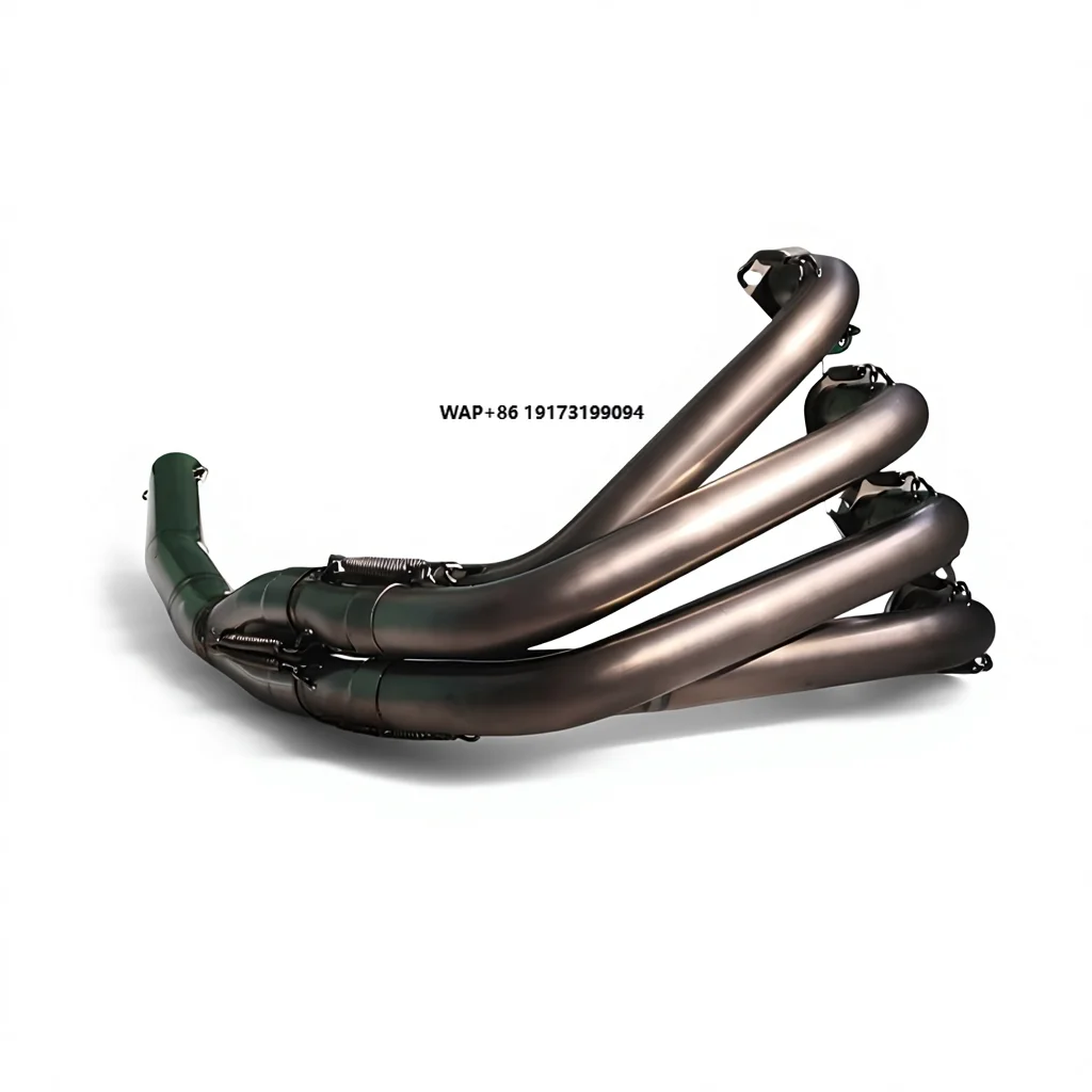 

Модифицированная титановая выхлопная система для CB400 — передняя секция глушителя (серебристо-синяя)