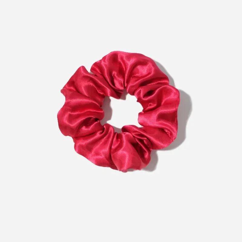 Nuovo francese retrò semplice testa a sfera intestino crasso cravatta per capelli solido vintage raso scrunchie elastico fatto a mano fasce