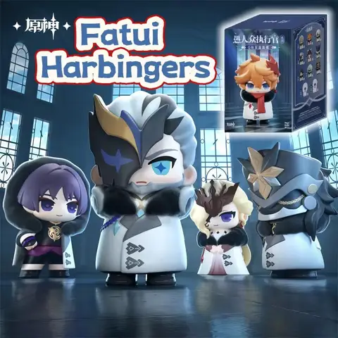 Mihoyo Genshin Impact Fatui Harbinger Q Version Series Blind Box Desktop Mini Doll Model Toys Trend Decoration Surprise Gifts