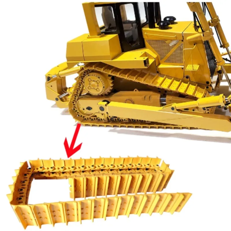 RC Hydraulic Bulldozer\'s Tracks D9T D10T DXR2 JDM 98 Loader Dozer Model Metal Walking Track Accessories Toy Parts