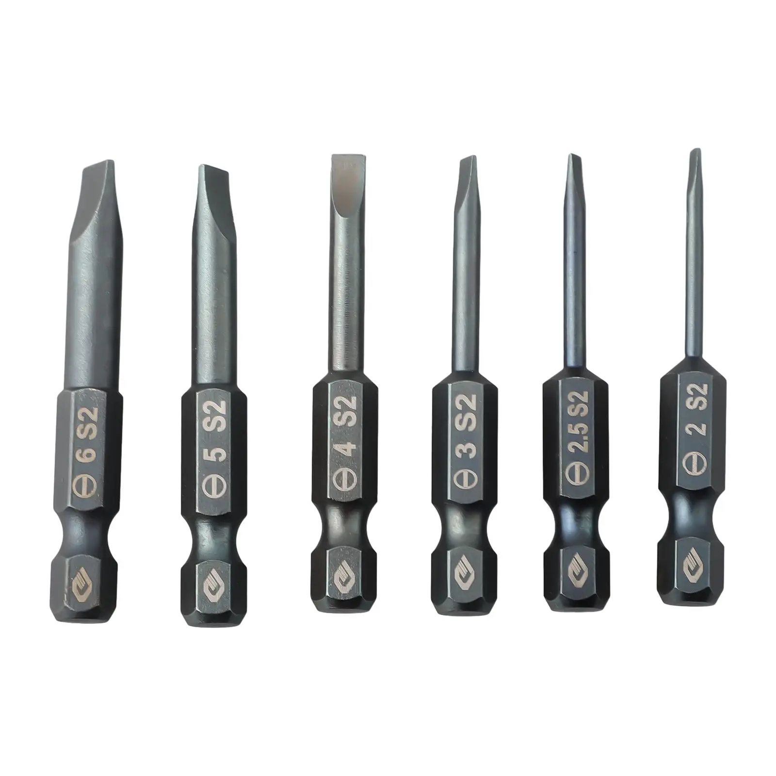 

1pc 50mm Slotted Screwdriver Bit Magnetic Flat Head SL2.0 SL2.5 SL3.0 SL4.0 SL5.0 SL6.0 1/4 Inch Hex Shank Screw Drivers Bits