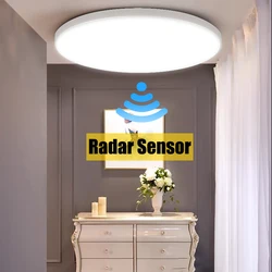 Radar Sensor Led Ceiling Lamp Hallway Motion Sensor Led Panel Light IP44 Waterproof Ceiling Lamp Corridor Stairway 30W Lighting