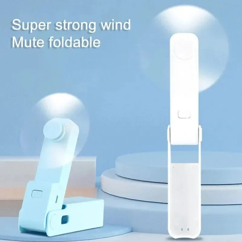 Mini Portable Fold Fan Originality Charging Household Electrical Appliances Desktop Electric Hold Small Air Cooler