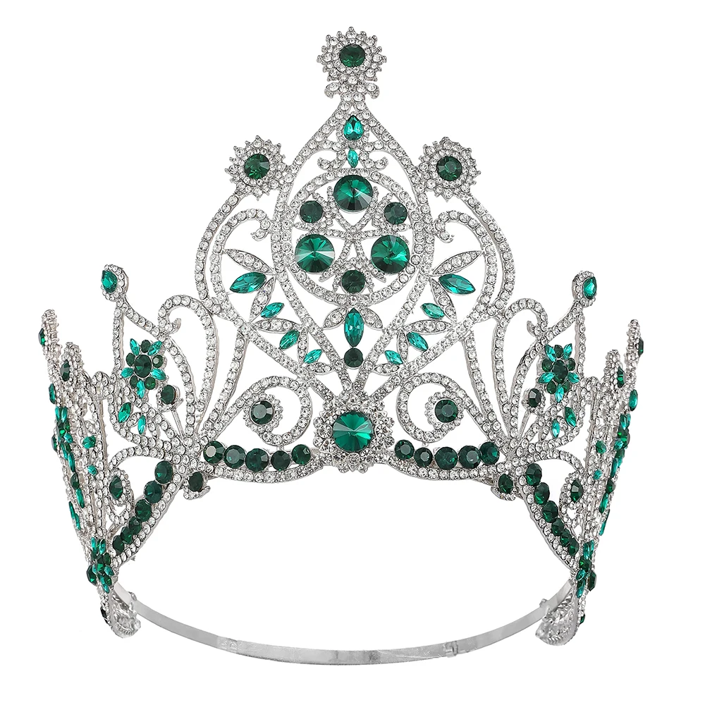 تاج المسابقة المتلألئ |   تاج الزفاف |   غطاء رأس الملكة من حجر الراين الكريستالي للحفلات والولائم