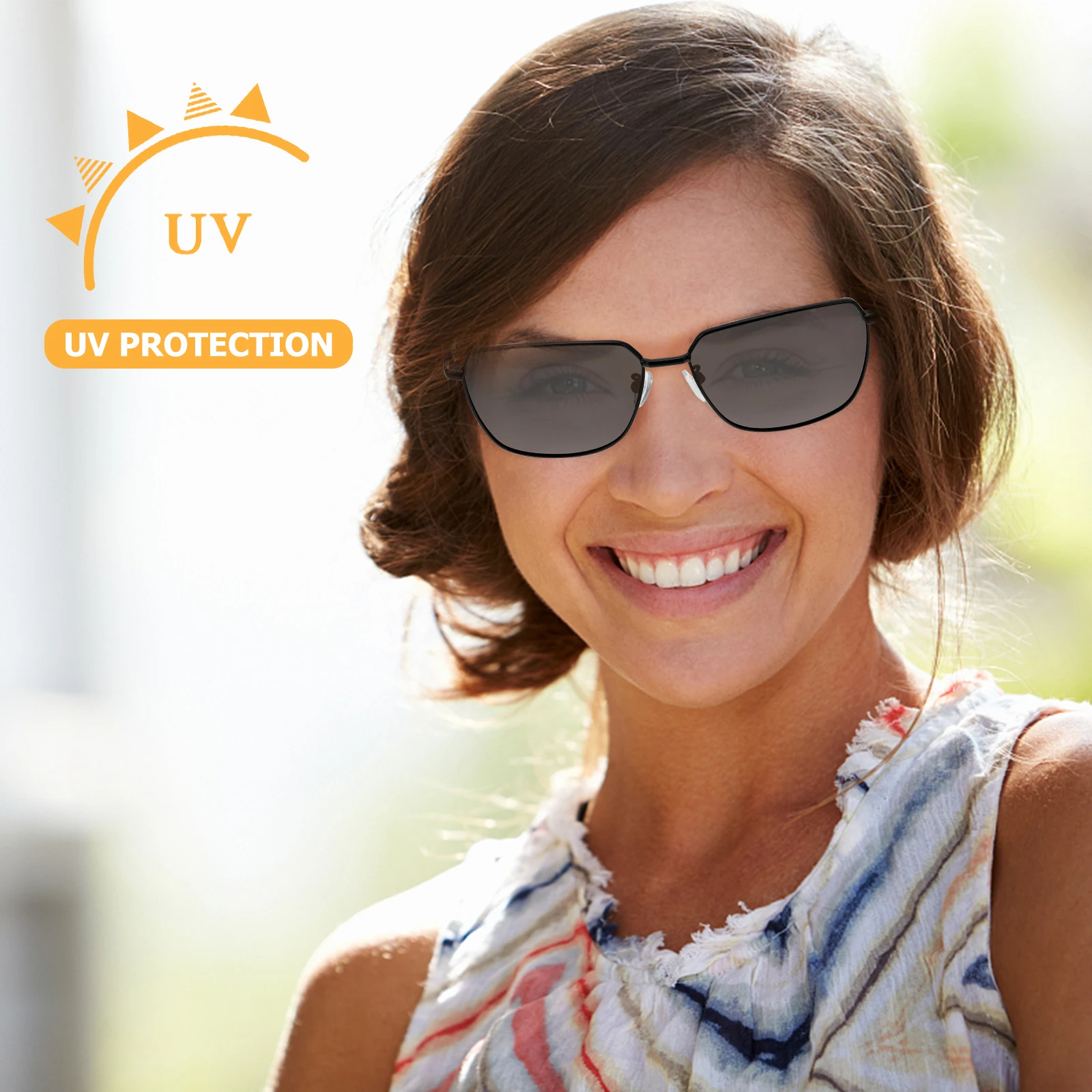 

Polarized Sunglasses Gradient Metal UV400 Protection Anti Glare Outdoor Fashion Novelty Photo Props Sun Glasses For Driving