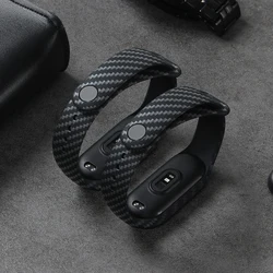 Carbon fiber strap For Xiaomi Mi Band 7 nfc Wristband smartwatch watchbands silicone bracelet correa Mi Band 6 4 5 3 accessories