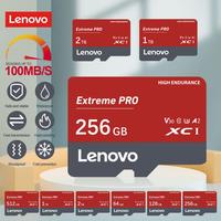 Lenovo Memory Card 256GB 128GB 64GB Extreme Pro Mini SD Card 1/2TB U3 V30 TF Card High Speed 100mb/s Flash Card For Camera Drone