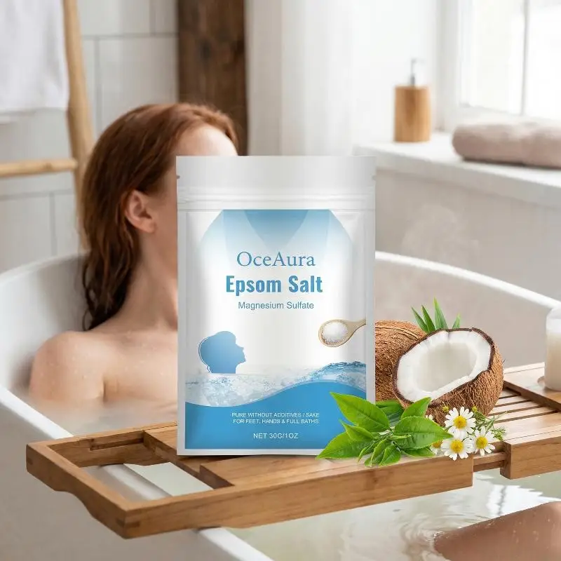 OceAura Body Bath Salt Gentle Cleansing Exfoliating Moisturizing Softening Rejuvenating Full Body Shower Salt for Skin Care