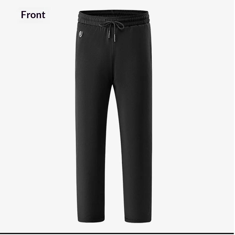 Mens Plus Size Charging Heated Pants Ten Zone Constant Temperature Fleece Lined Thermal Trousers Warm Outdoor Winter CasualDaily