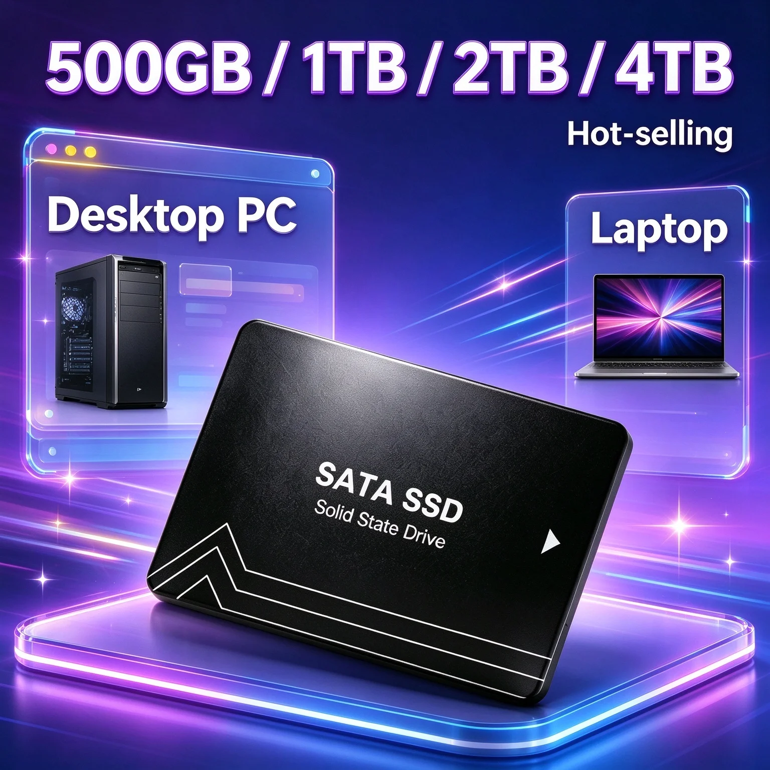 2.5 Inch SATA III SSD Inside Solid State Drive 4TB 500GB 2TB 1TB Hard Disk Laptop PC Notebook Pro Max Ultra Plus SATA