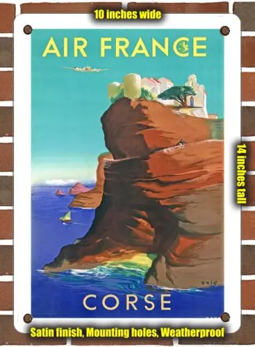 METAL SIGN - 1949 French Airline Corse - 10x14 Inches