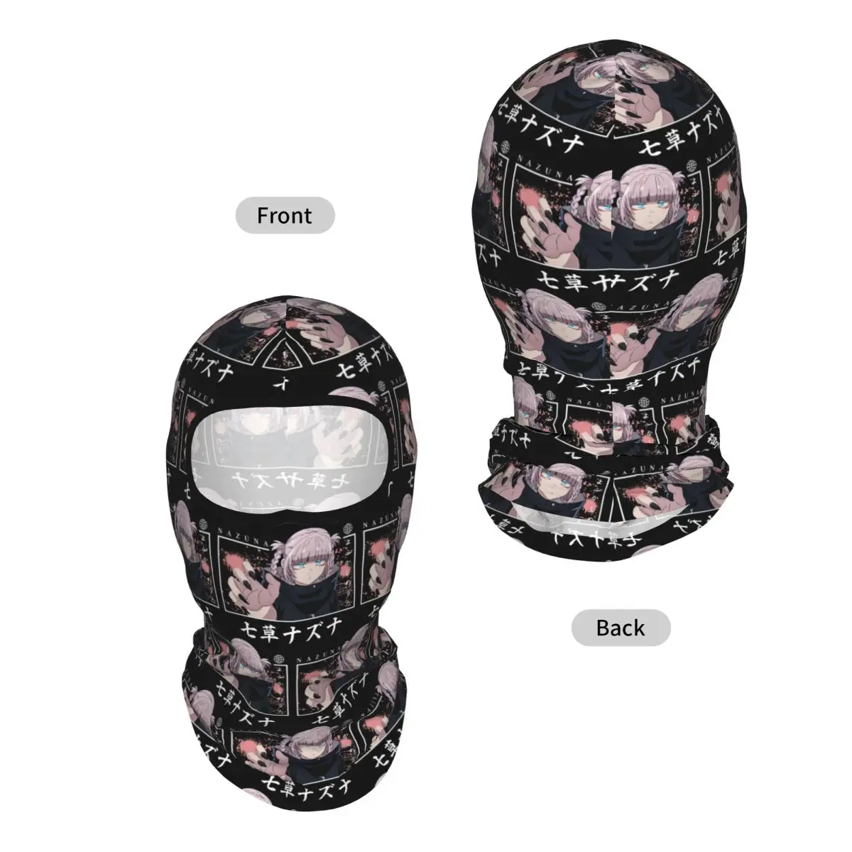 Call Of The Night Anime Nazuna Nanakusa Breathable Thin Balaclava Full Face Mask Sun Protection Neck Gaiter For Motorcycle