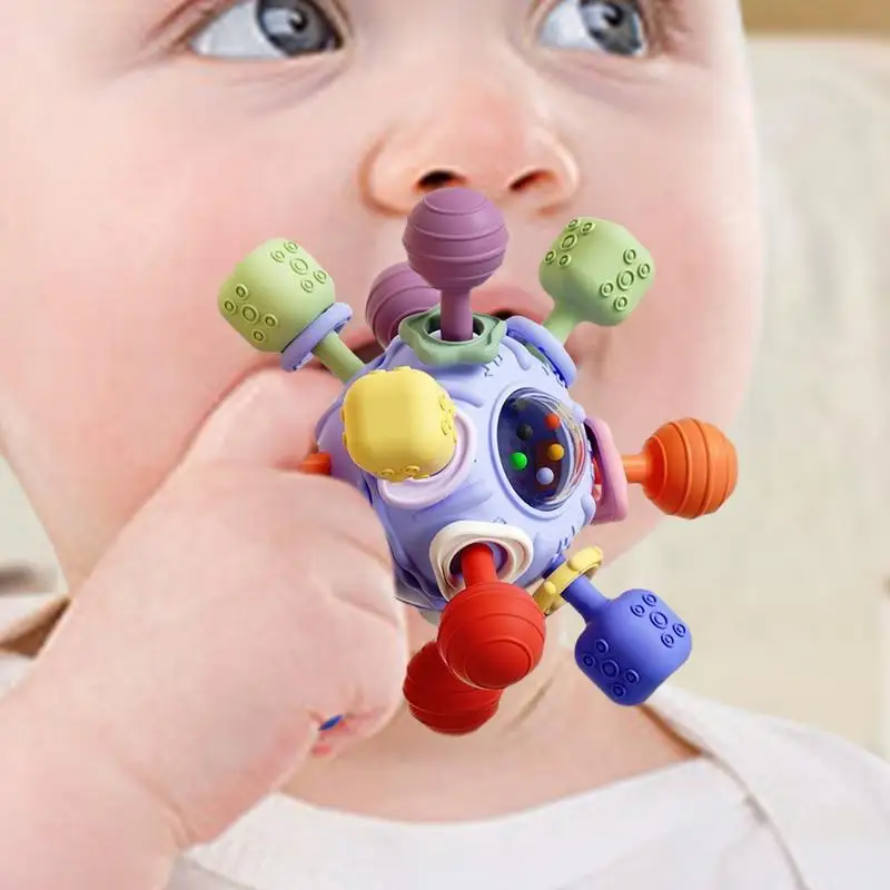 

Sensory Teething Toy Kids Chew Toys Silicone Babies Teethers Babies Rattle Chew Toys Educational Learning Toys for Boys Girls