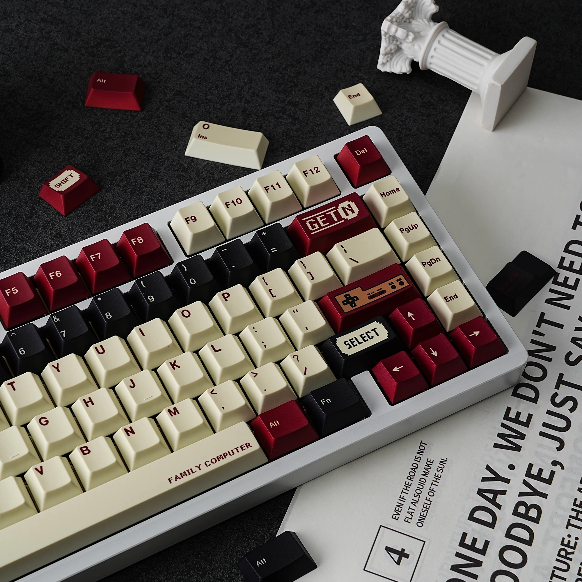 Klawisze Cherry Retro NES Keycaps Dye Sub Niemieckie Koreańskie Hiszpańskie Arabskie Francuskie Rosyjskie Brytyjskie ABNT-2143 do Klawiatury Mechanicznej — zdjęcie produktu 2