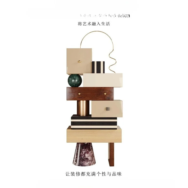 Creative Design Irregular Chest Cabinet Modern Luxury Home Personalized Decorative Cabinet Simple Art High-end Locker