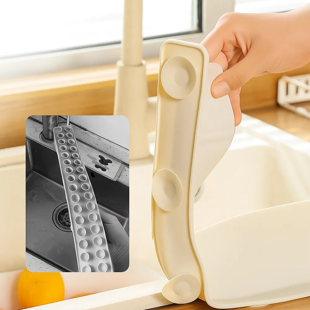 

Anti-Splash Anti-Splashing Water Plate Extended Sink Waterproof Silicone Sink Splash Guard Oil-Proof Splash Guard