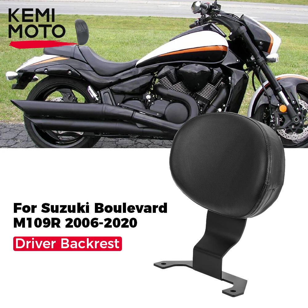 

For Suzuki Boulevard M109R Motorcycle Backrest PU Leather Driver Rider Seat Backrests Waterproof Rustproof Seats Parts KEMiMOTO