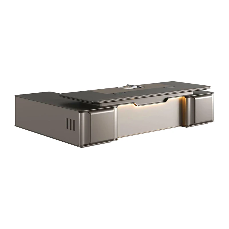 High End Boss Office Desk Organizer Secretary Quality European Executive Office Desk Work Corner Storage Schreibtisch Furniture