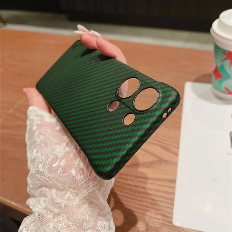 Frameless Carbon Fiber Matte Hard PC Phone Case For OPPO Reno 11 10 9 8 7 6 5 Pro Z Plus Lite Back Protector Bumper Shell Cover - Image 5