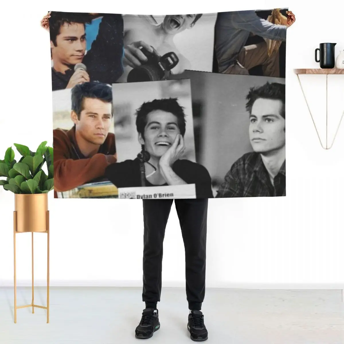 DYLAN COLLAGE Throw Blanket couch cozy soft plush fuzzy picnic outdoor blanket