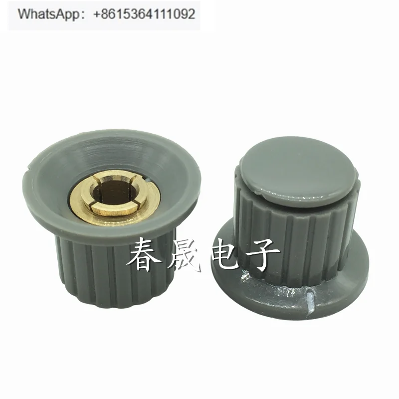 

Knob KYP25-18-6J 6.35J potentiometer knob cap, inner hole 6MM 6.35MM black gray 10pcs