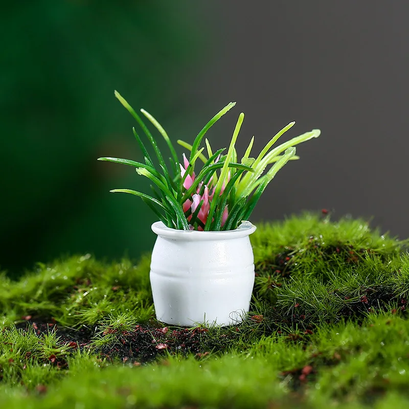 Miniatura De Flores Em Vaso E Modelo De Grama, Plantas Misturadas, Edifício De Jardim DIY, Mesa De Areia, Materiais De Layout De Cena, Kits De Diorama, 10Pcs