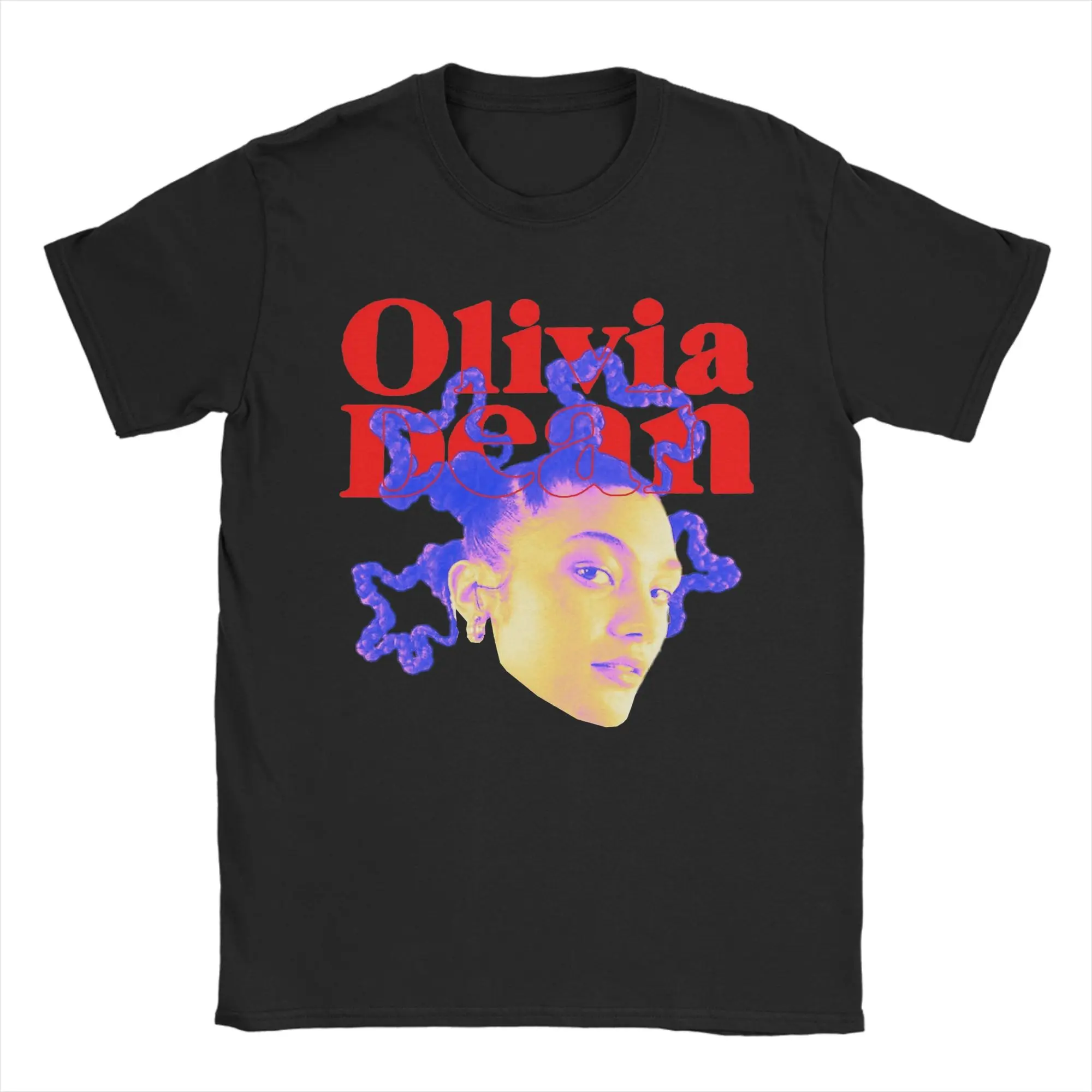

Футболка унисекс Singer Olivia Dean Merch, футболка из 100% хлопка, топы с принтом, футболка