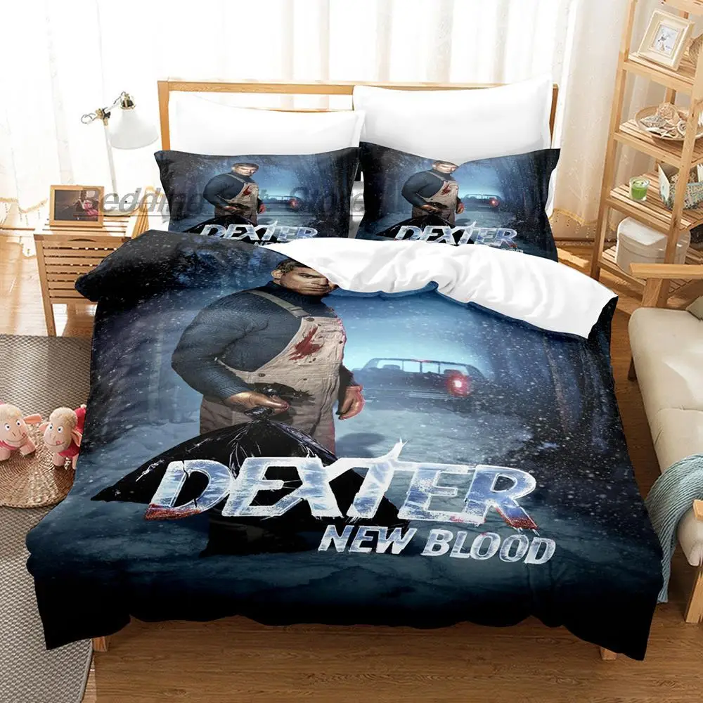 Dexter New Blood Bedding Set Single Twin Full Queen King Size Bed Set Aldult Kid Bedroom Duvetcover Sets 3D Print bed sheet set