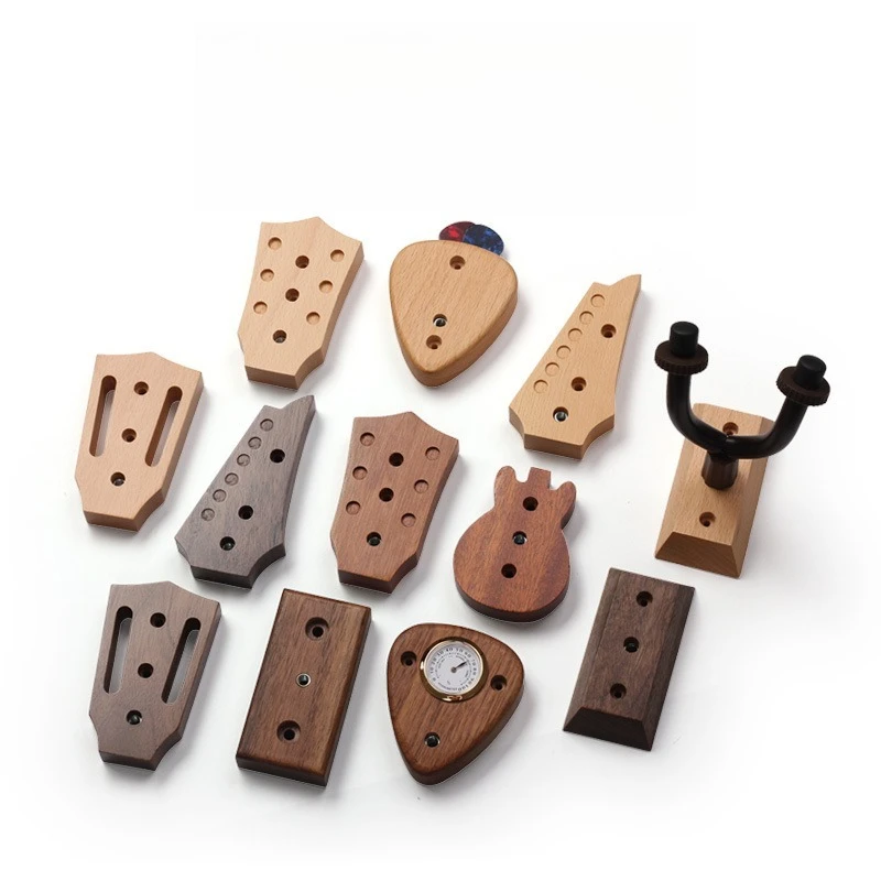 Creative Acoustic Guitar Hook Instrument Hanger Various Wood Styles Ukulele Electric Guitar Bass Hanger