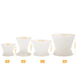 4Pcs/set Dental Silicone Rubber Mixing Bowls Self-solidifying Nonstick Flexible Cup Dappen Impression Material Tool