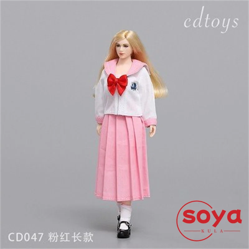 cdtoys cd047 1/12 مقياس فتاة JK زي مدرسي الملابس نموذج صالح 6 بوصة أنثى الجندي عمل الشكل الجسم #5
