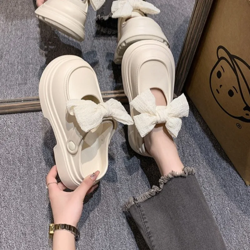 2026 New Fashion Bowknot Women's Slippers Summer Soft Outdoor Lightweight Casual Women's Sandals Non-slip Beach Shoes for Woman