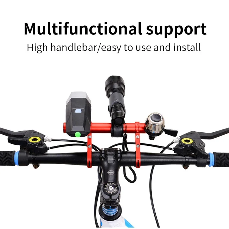 

20CM Aluminum Alloy Bicycle Handlebar Extender Mountain Bike Front Light Bracket Lamp Flashlight Accessories