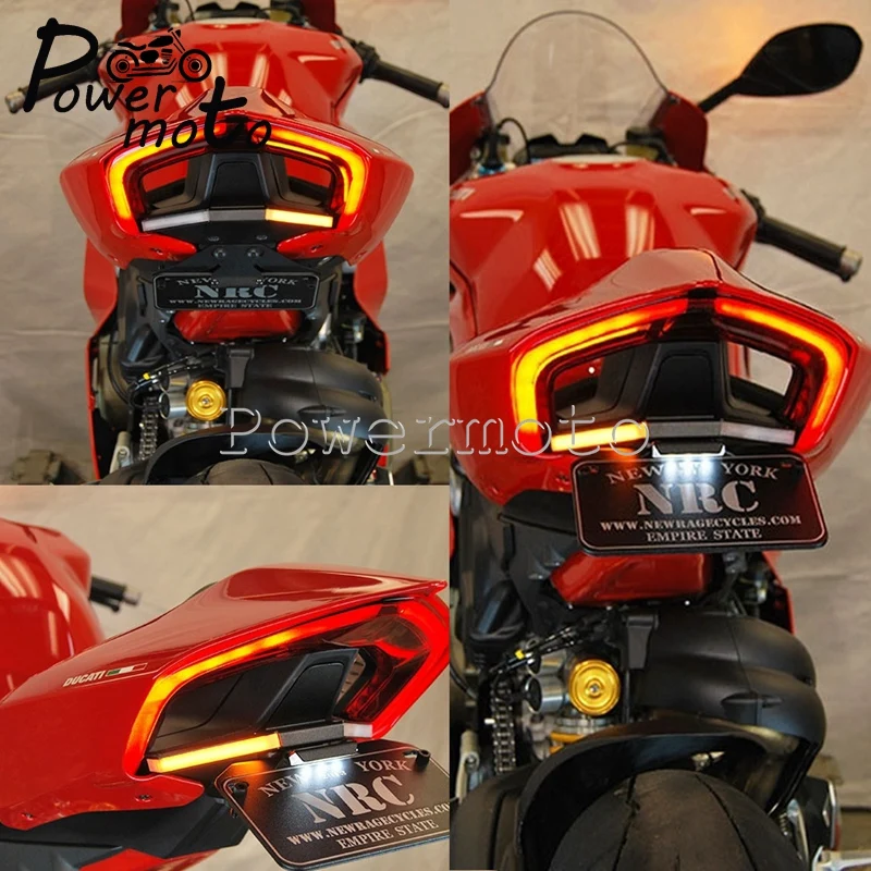 Motorcycle Fender Eliminator Mount Kit For Ducati Panigale V4 V4R V4S Streetfighter 18-2022 LED Taillight License Plate Bracket