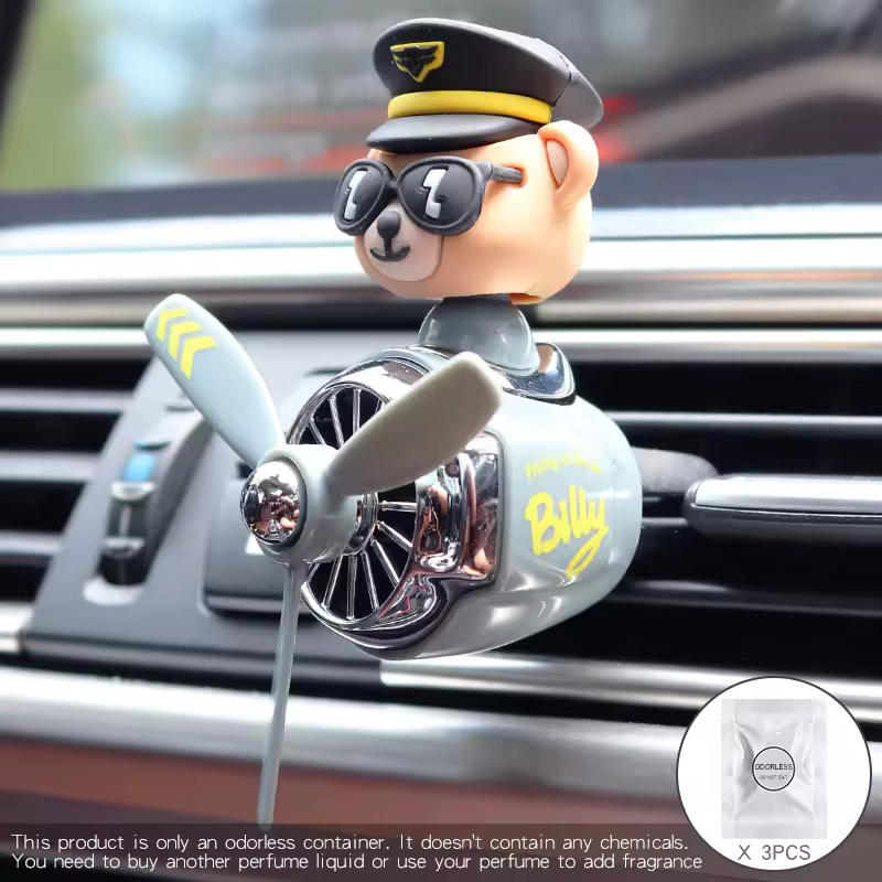 무취 DIY 향수 장식 비행기 조종사 곰 자동차 공기 청정기
