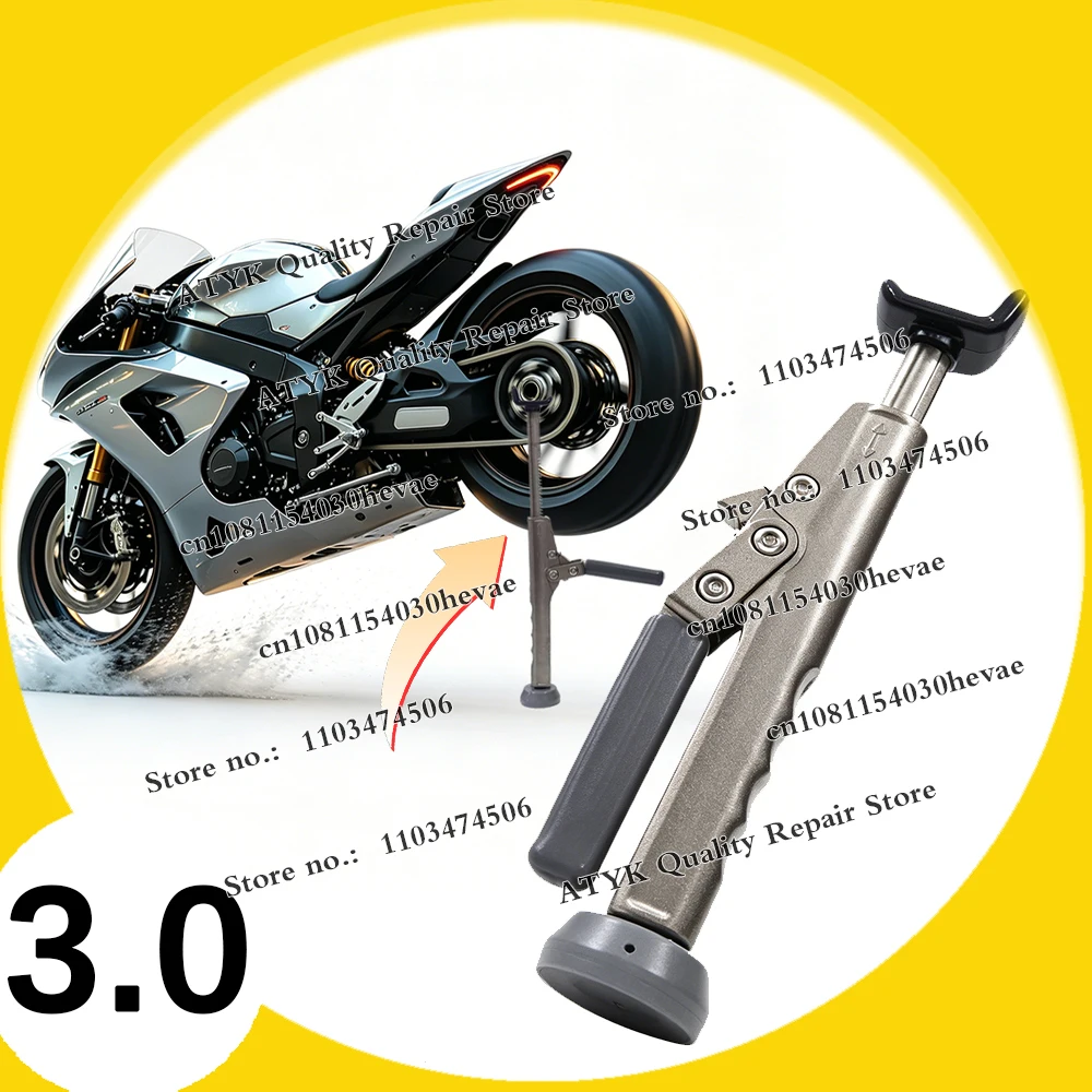Motorcycle Lift Kit Portable Stainless Steel Ratchet Lifting Structure Quick Lifting Lowering for Adjust and Clean the Car Chai