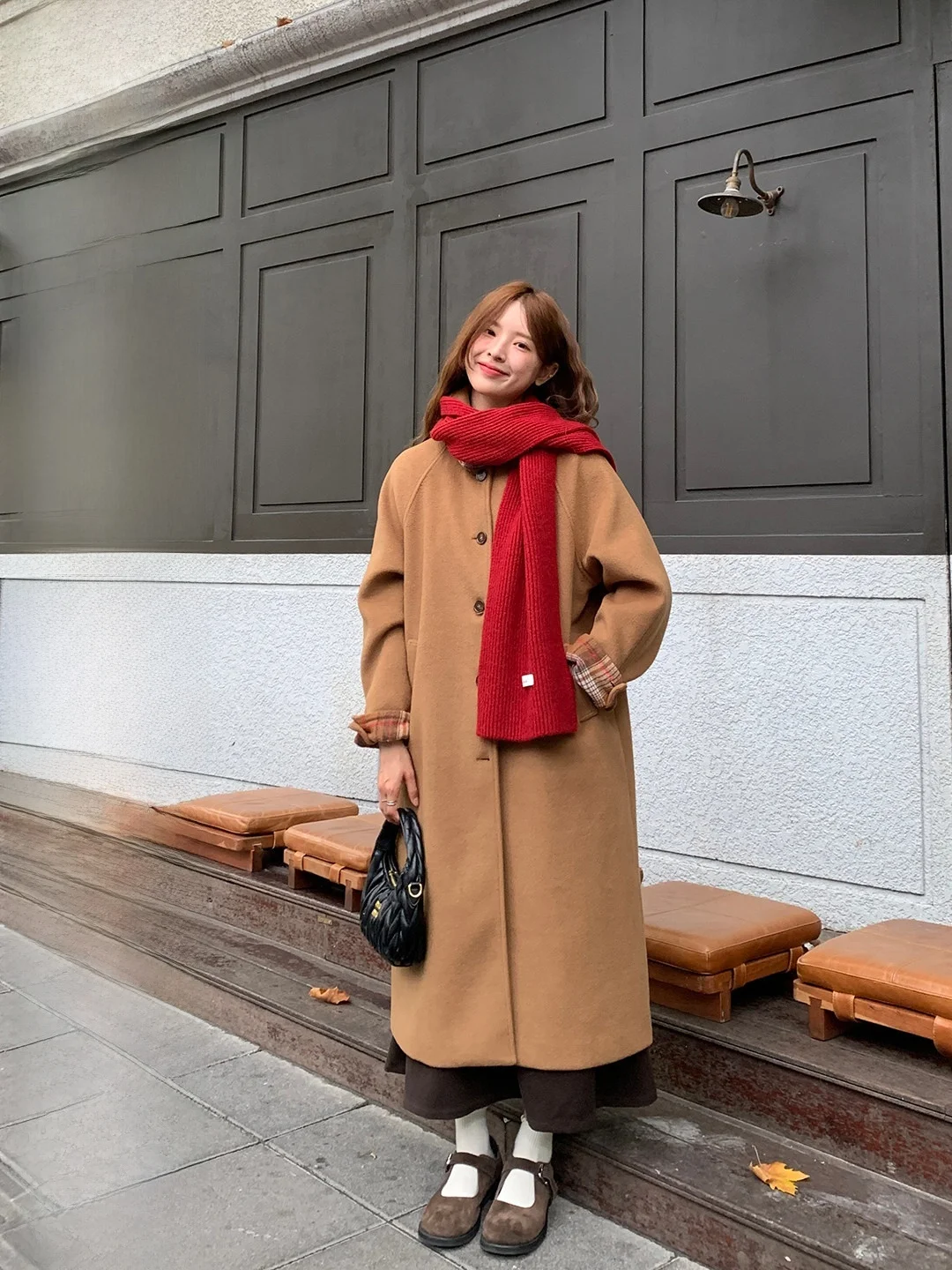 

Special Offer! Ele Woolen Coat 2025 Winter New Sle Retro Loose Versatile Korean System Slimming New Year Outerwear